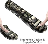 Vista 15 de MIBITRI Juego de alfombrillas para mouse y teclado, alfombrilla de mouse extendida para juegos + soporte ergonómico para reposamuñecas para teclado