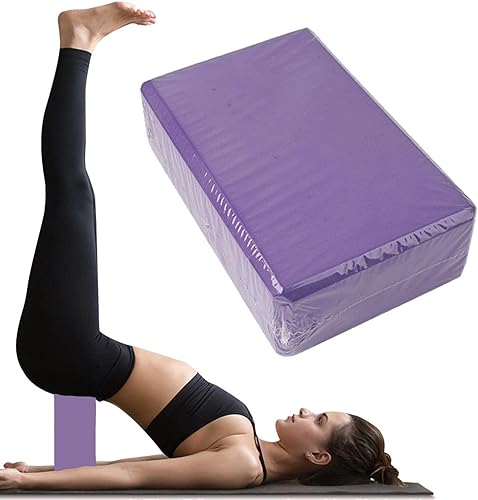 Miniatura 5 de Bloques de yoga, paquete de 2 bloques de espuma EVA de alta calidad para yoga, pilates, meditación, bloques de espuma de ladrillos de yoga