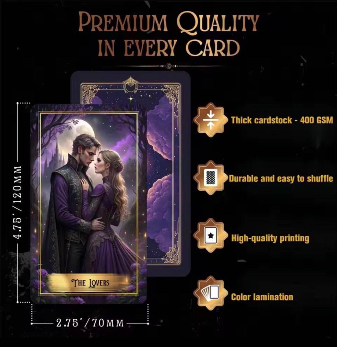 Amazon.co.jp: PURPLE MOON TAROT パープルムーンタロットカード 78枚