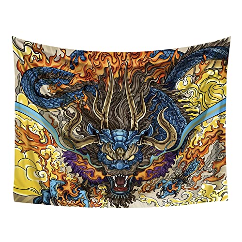 Digitizerart Japanese Ukiyoe Style Tapestry Wall Hanging, Japanese Samurai Ghost Yorimitsu And 4 Samurai Exterminated Monsters On Oe Mountain” Style Tapestries For Bedroom Home Decor Multi Color (Japanesestyle-F) #TOP15
