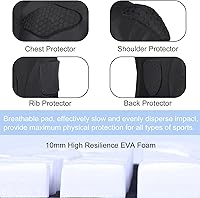 Vista 5 de Protector de costilla de fútbol Protector de pecho acolchado para béisbol fútbol baloncesto