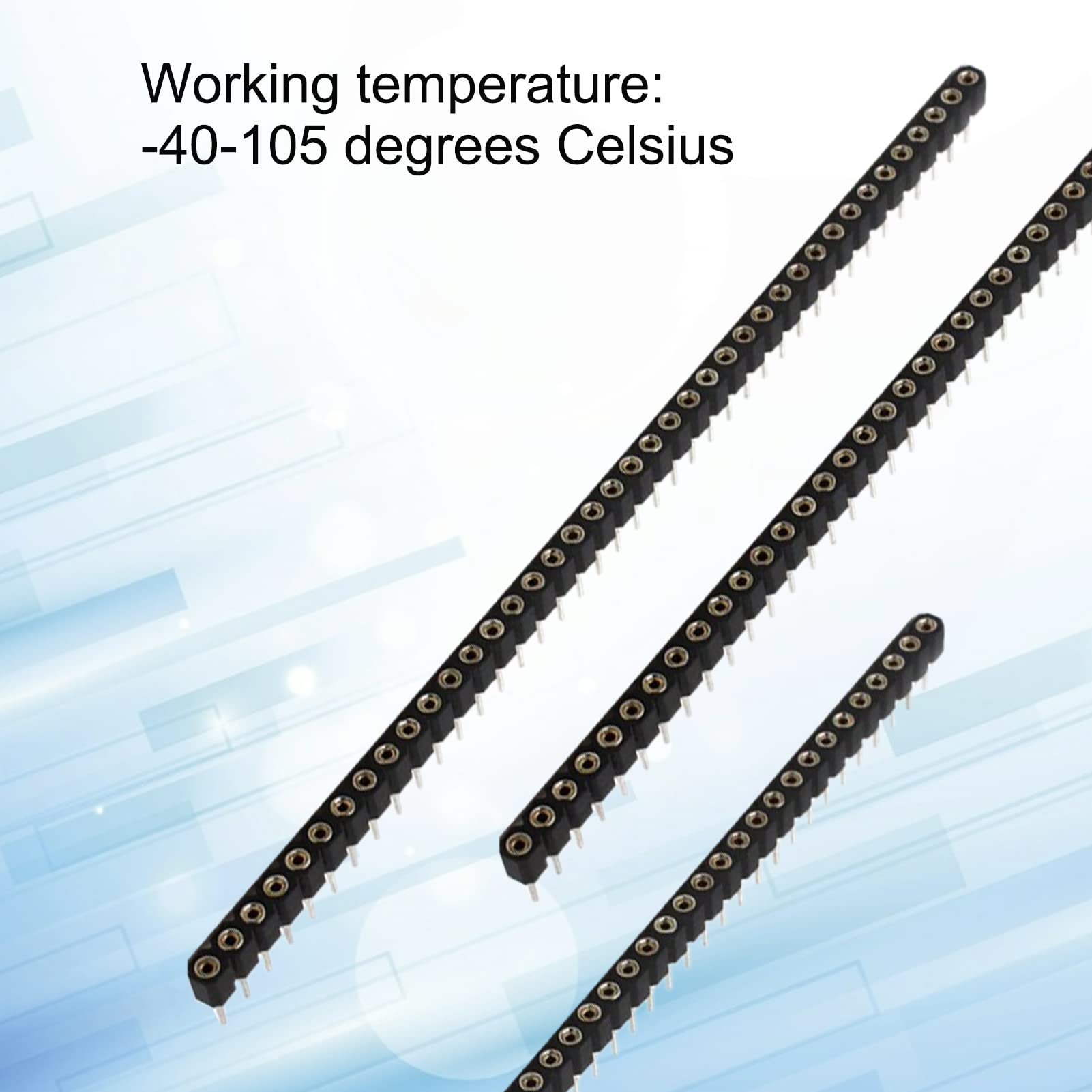 Ticfox 5 Pièces Connecteur 1x40P 2.54mm Femelle En-tête - Broches PCB IC Cristal