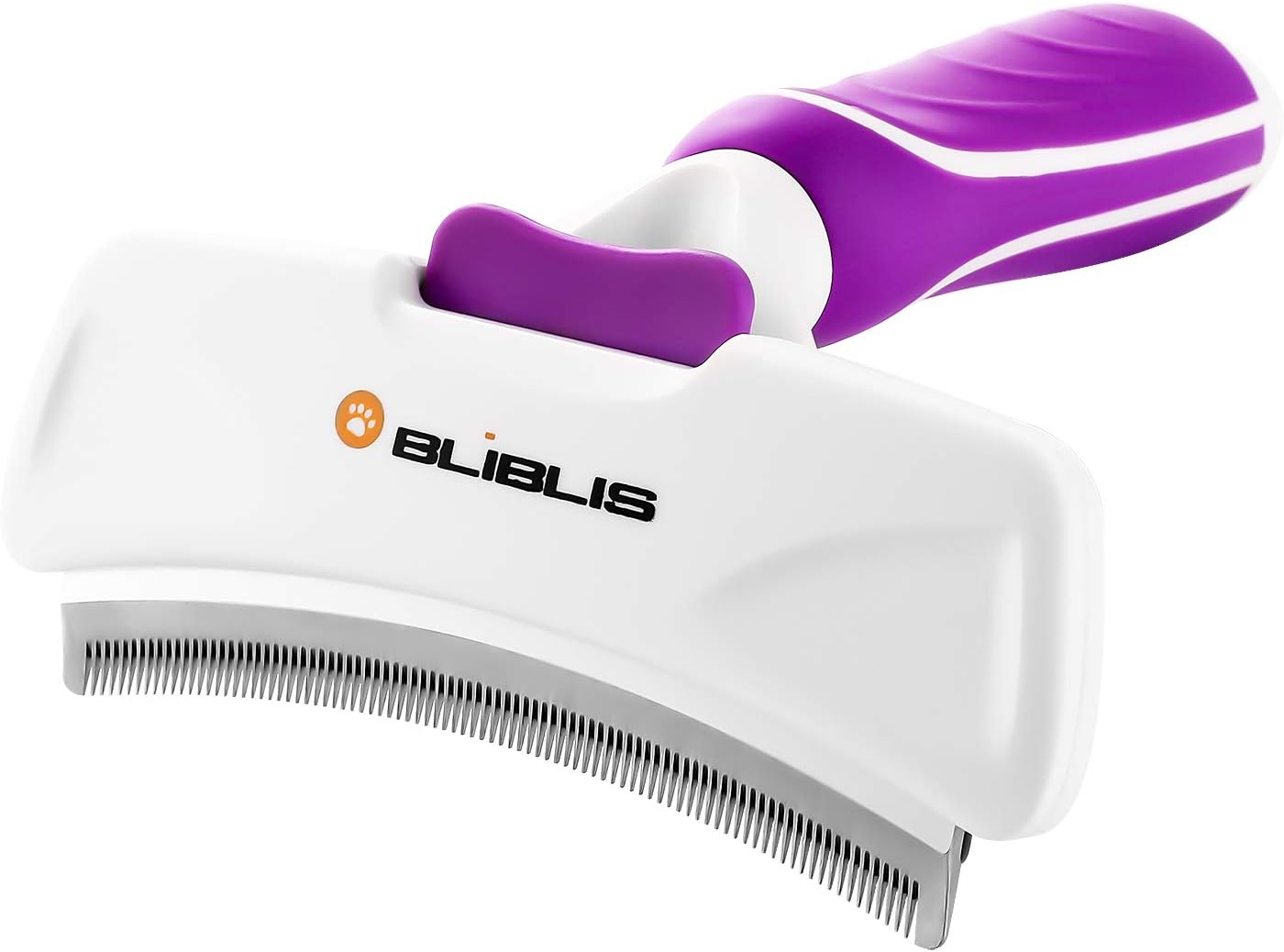 Elephone ELE Deshedding Toolï¼ŒShedding Brush for Dog and Cat-Curved Deshedding Tool Pet Grooming Tool Brush, Purple+White1