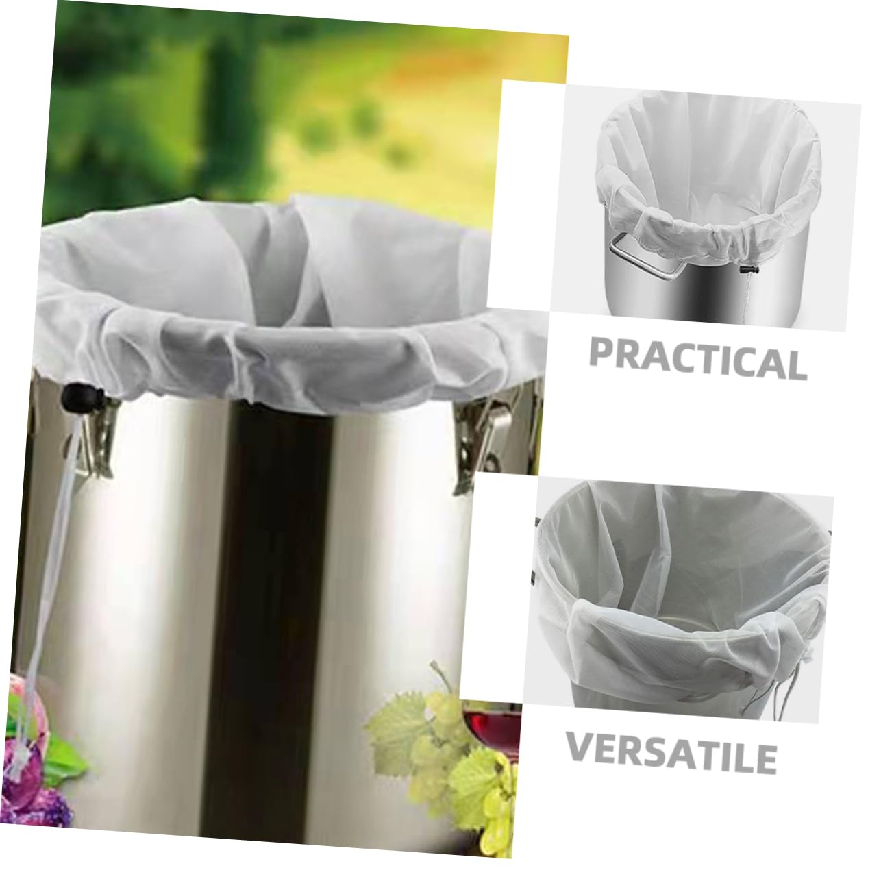 Ciieeo Food Strainer Bag 250 Reusable Brewing Bag for Homebrewing Nut Milk Making