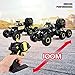 QIYHBVR 1/16 Scale, Large Size RC Car Kits, 6WD Crawler Climbing RC Truck, 2.4G Electric Remote Control Car with Headlight, All Terrain Vehicle Hobby Toy for Kids