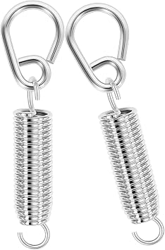 RANMING Bass Drum Pedal Spring 2Pcs Standard Replacement Kick Pedal Springs with Hook Carbon Steel Bass Drum Spring for Single&Double Drums Pedals Prcussion Instrument Hardware Parts