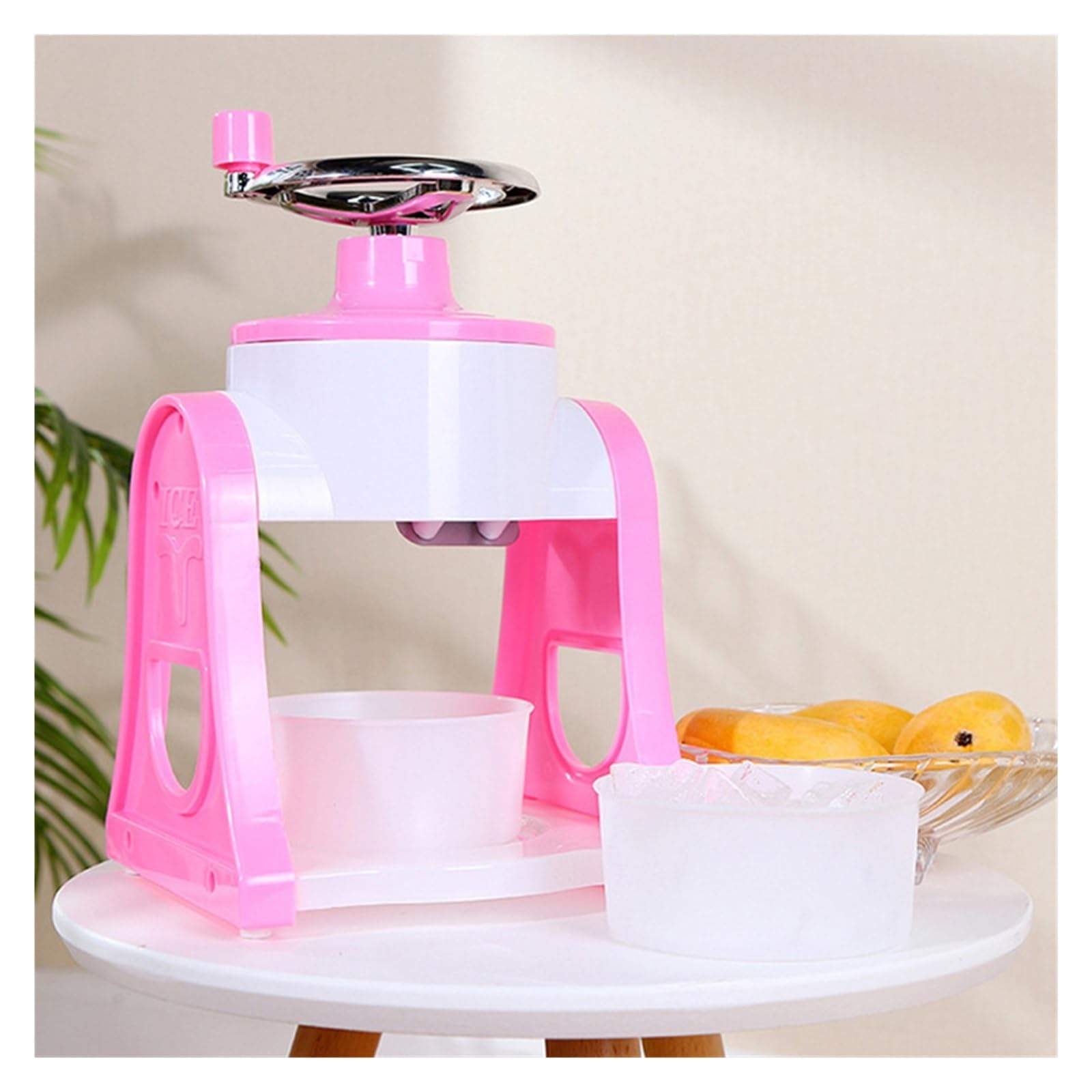 Trituradora de hielo, máquina de hielo afeitado para el hogar, pequeña máquina de hielo manual de verano, agitador de hielo y granizo, para hacer hielo, para el hogar, restaurantes y cafés