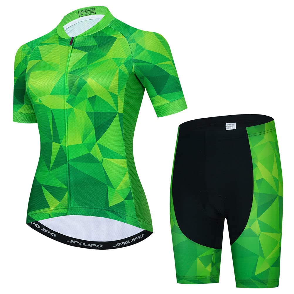 Damen-Fahrradtrikot-Set, Sommer-Kurzarm, Mountainbike-Shirt und Shorts Set für MTB-Anzug, Fahrradbekleidung