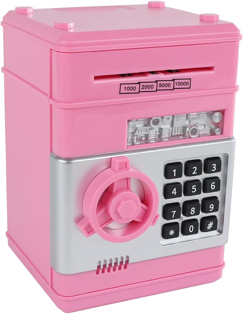 Van Manen Money Safe Toy with Secret Code Pink 19.5 cm