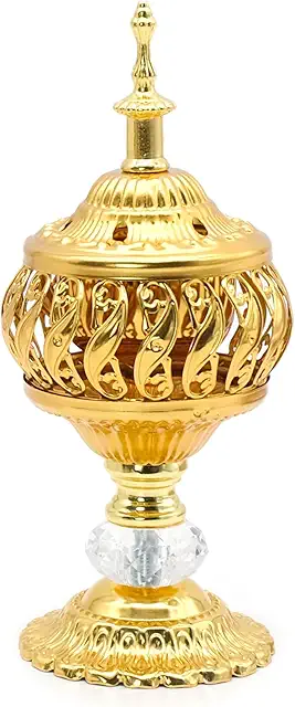 Vintage Metall Weihrauchbrenner mit Deckel - Räucherstövchen für Zuhause