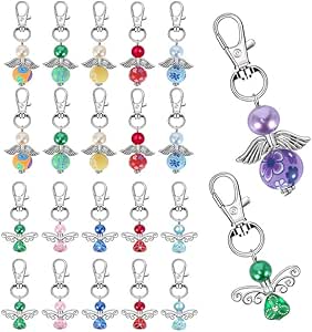 Foshird Schutzengel Schlüsselanhänger - Glücksbringer In Weiß, Rosa, Blau