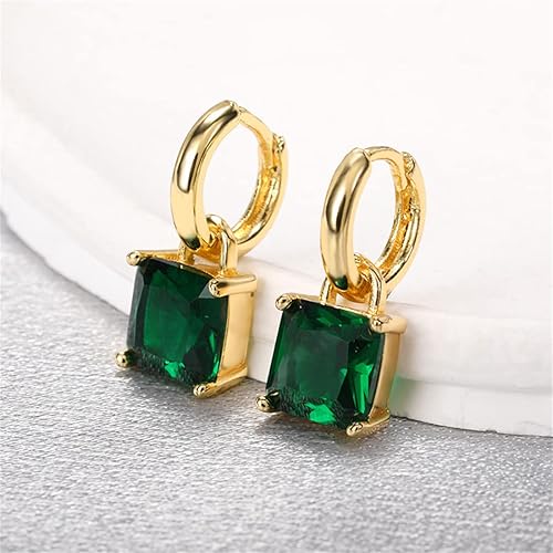 Miniatura 2 de Collares con colgante de esmeralda para mujer, collares de capas chapados en oro de 14 quilates para adolescentes, collar Dianmond, collares