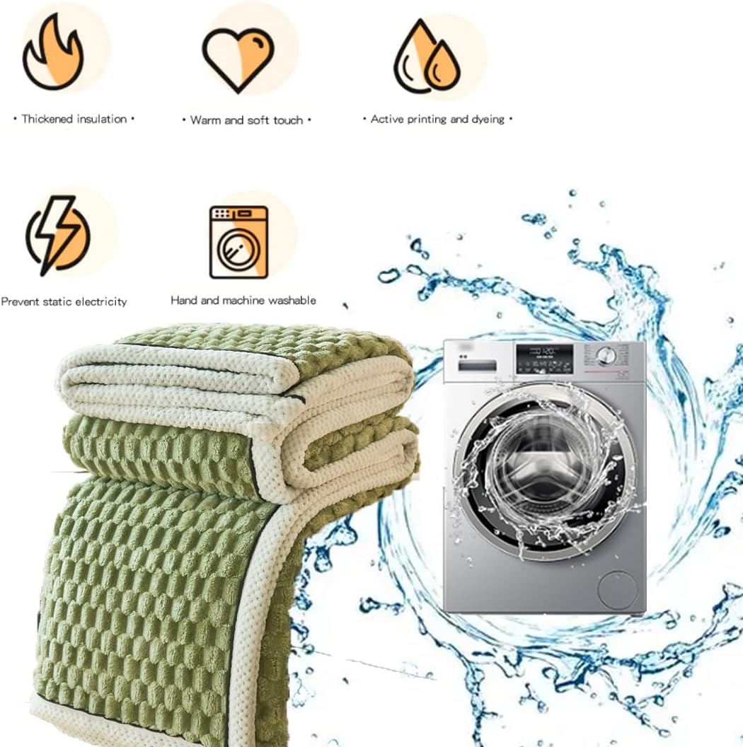 Thick Throw Blanket for Couch, Cozy Blanket, Plush Throws for Sofa Bedroom Living Room, Flannel Cover, Pet-Friendly(Gray,3.9'x6.5')