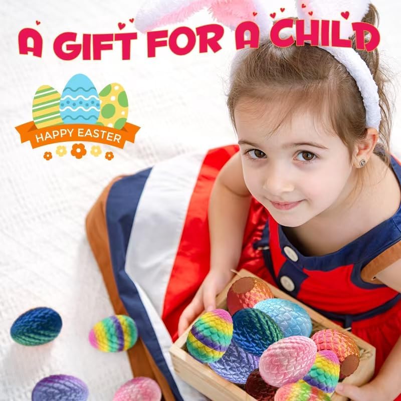 16PCS 3D Printed Dragon Eggs with Mini Dragons Inside, Articulated Crystal Eggs Set, Cool Desk Decor Gifts for Kids Teens Adults, Fantasy Collectibles Easter Basket - Image 5