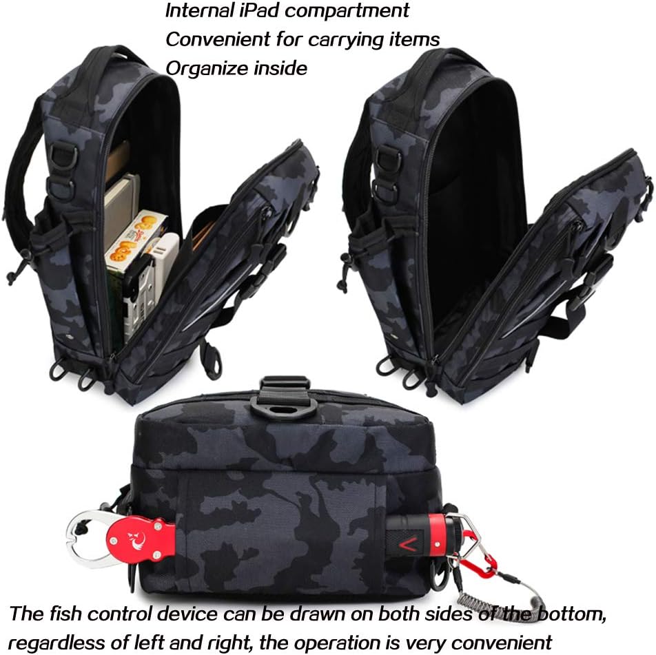 iLure Tackle Box Backpack - Waterproof Fishing Backpack with Rod Holder - Gift for Men