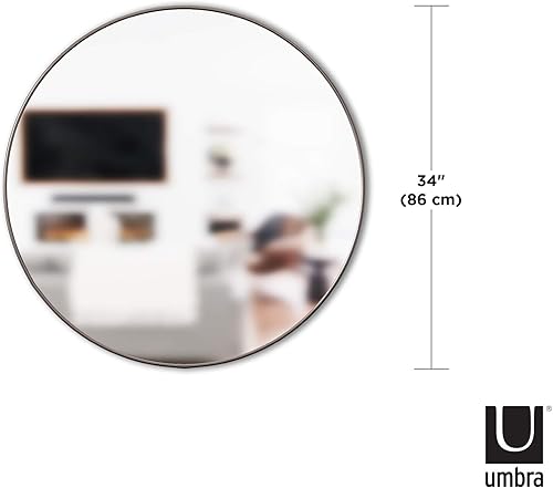 Miniatura 3 de Umbra - Espejo con marco de goma para entrada, de 18 pulgadas, color negro