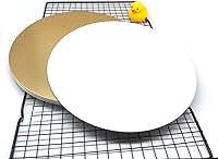 Vista 30 de Tableros redondos para tartas, paquete de 10 soportes para tartas, base circular de cartón (plata, 12 pulgadas)