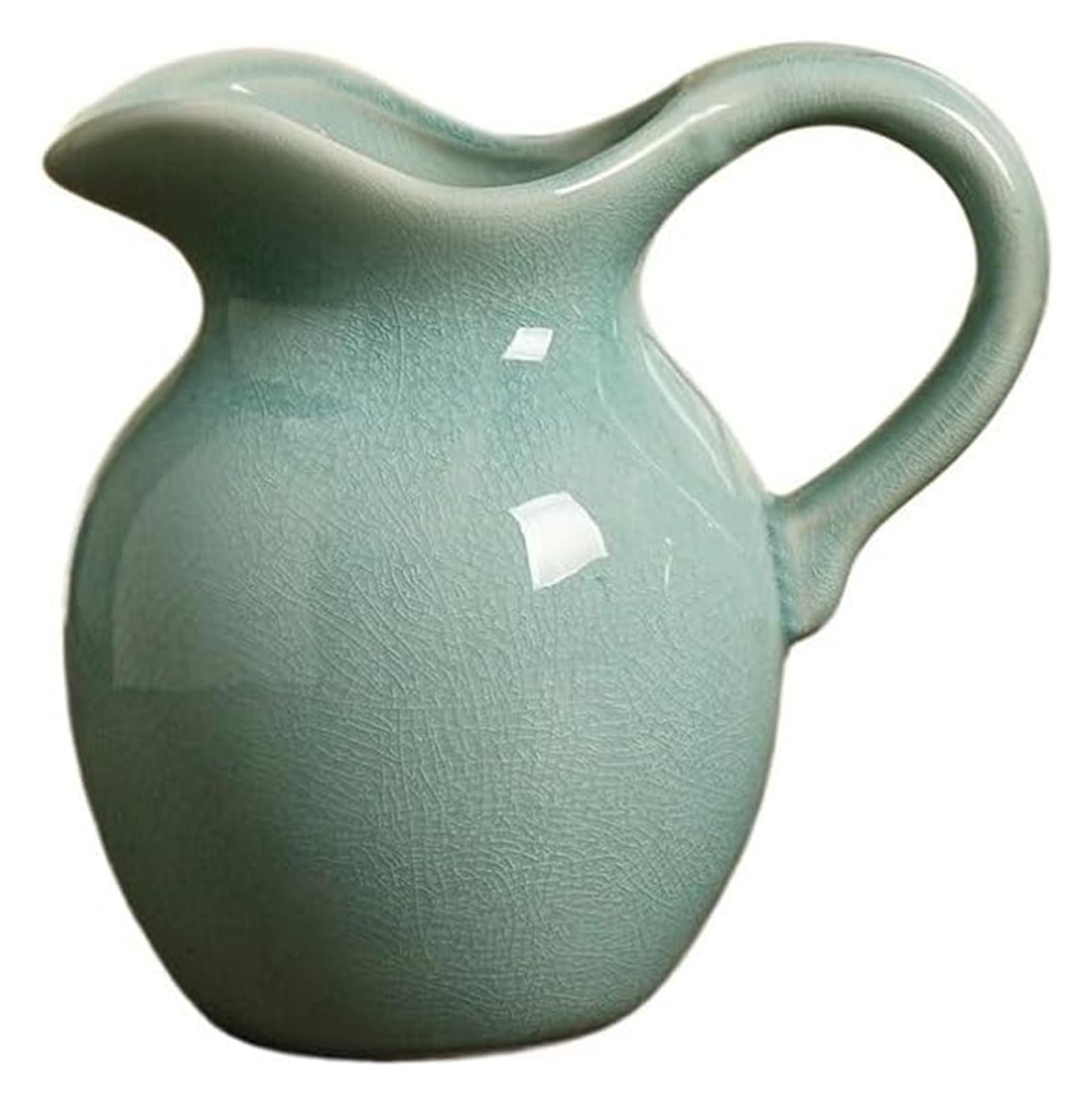 Bzgpmfud One Color Vase Desktop For Living Room American Country Milk Bottle Ceramic Ornaments Creative Light Luxury Nordic Flower Arrangement Hydroponics Device(Bule)