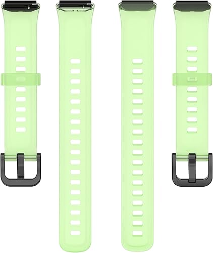 Miniatura 2 de Paquete de 3 correas compatibles con Huawei Band 7 Correa de plástico TPU transparente de repuesto para Huawei Fitness Tracker Band 7