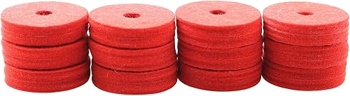Miniatura 4 de Platillos de lana Felt TAODAN 12PCS 1.417x0.394 in fieltro de platillo de lana roja, accesorios de repuesto de platillos