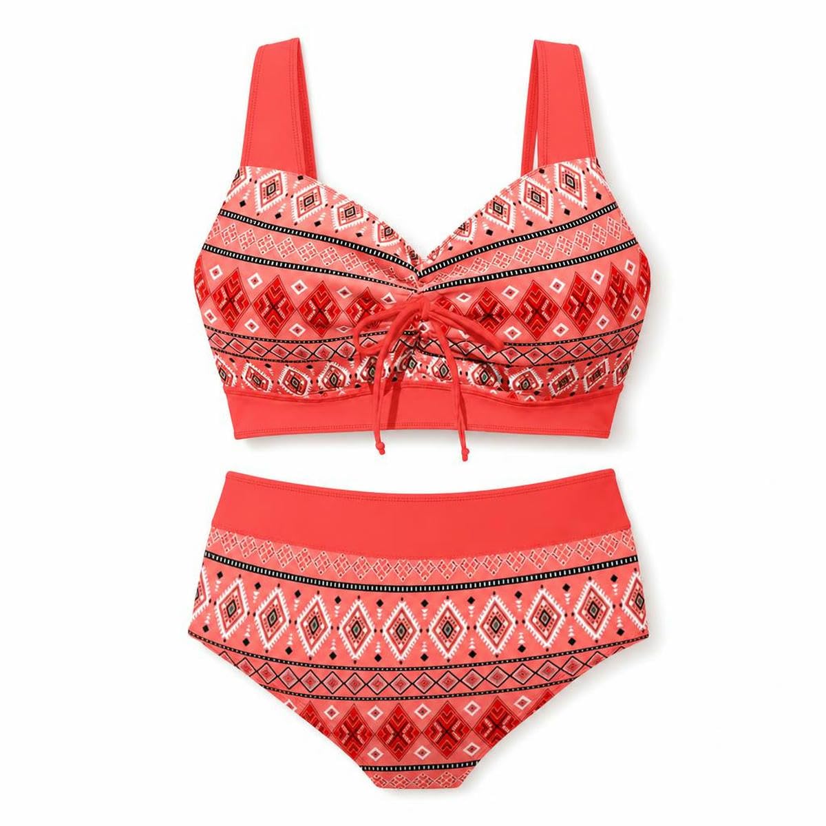 Conjunto de Bikini de Poliamida | Bikini de playa for mujer multicolor S-6XL de 2 piezas