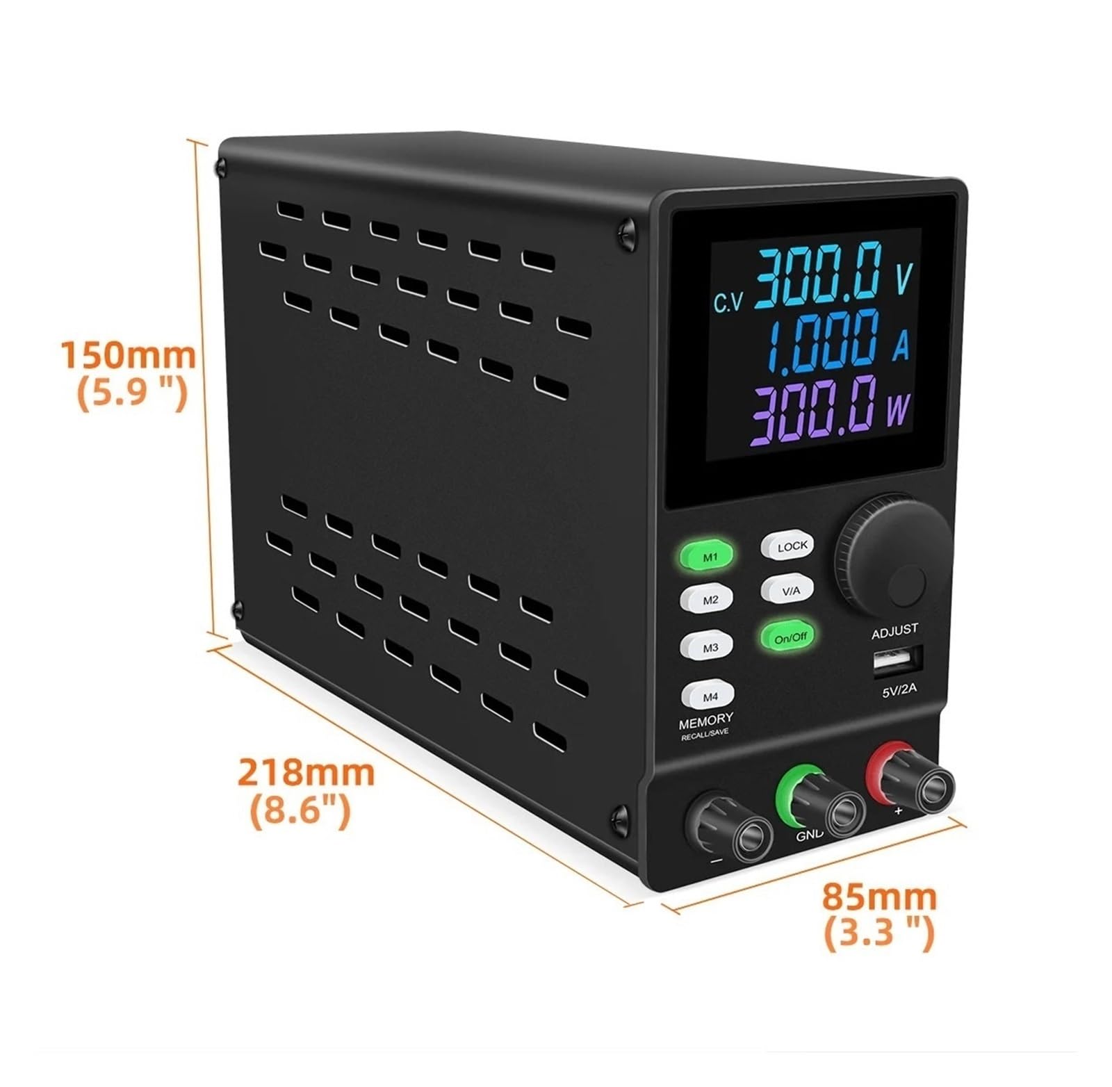 Programowalny zasilacz sieciowy DC Port RS232/USB (300V1A 300W, 110V)