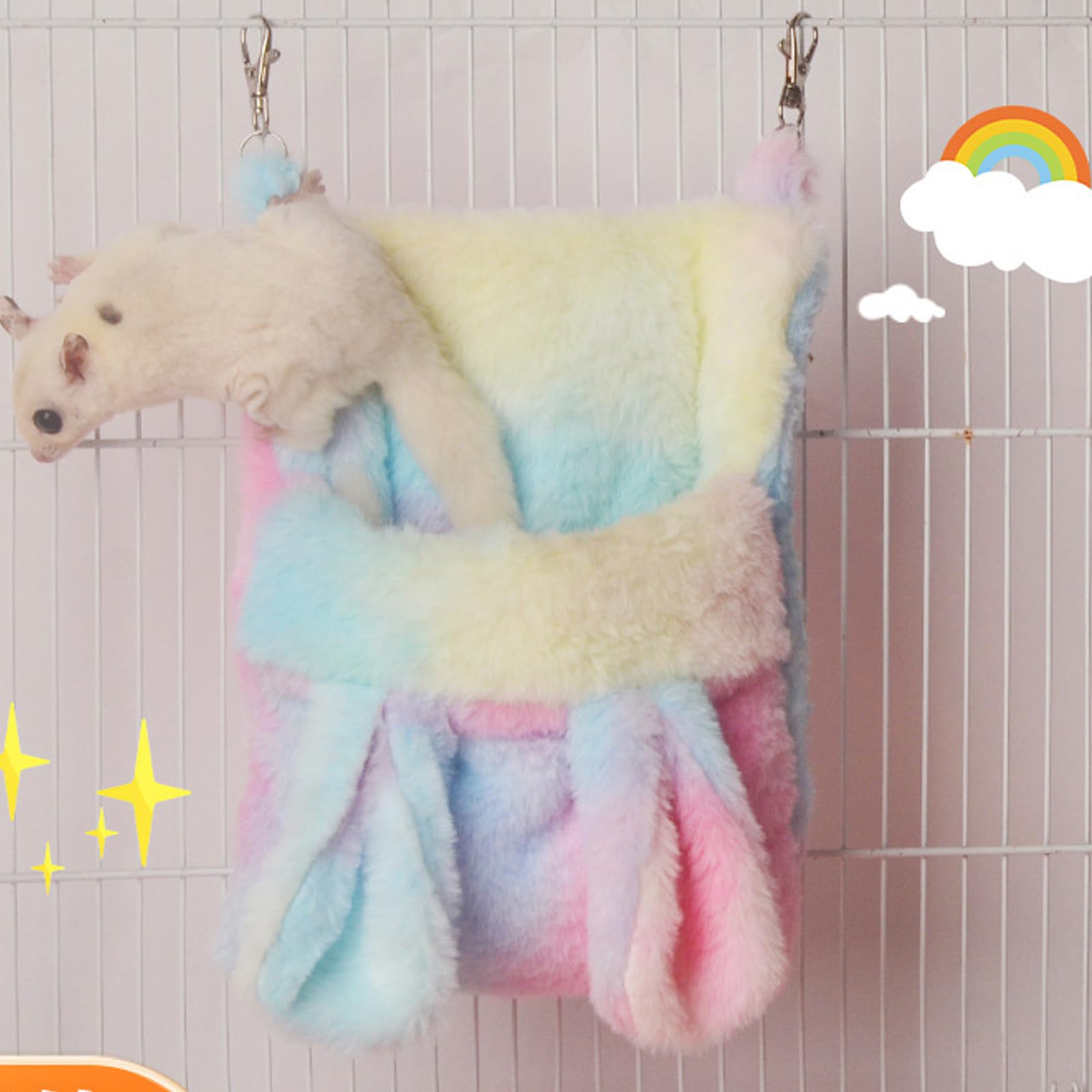 Amazon.co.jp: ふわふわフクロモモンガ寝袋 小動物用デザイン吊り下げ