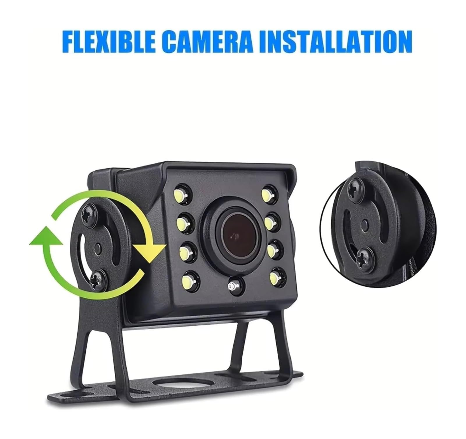 Monitor HD 7 Pulgadas Cámara Respaldo Visión Nocturna Kit Resistente para Vehículos Recreativos Camiones Remolques Incluye Cámara de Respaldo