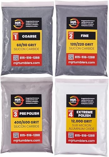 MJR Tumblers Kit de recambio de arena para vasos de roca de 50 libras, carburo de silicio, óxido de aluminio, polaco de medios disponible en Yaxa Peru