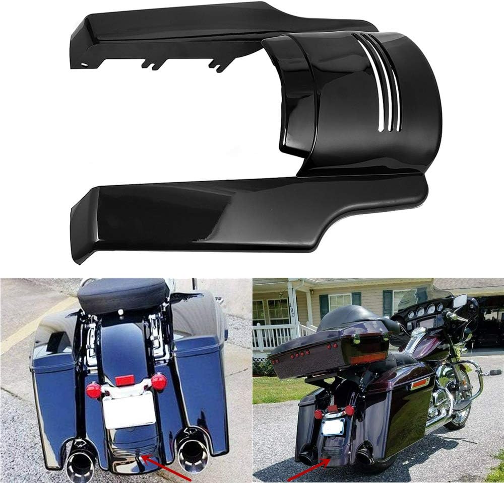 Vivid Black 5" Motorcycle Rear Fender Extension Stretched Filler For Harley Touring Street Gilde Road Gilde 2014-2024