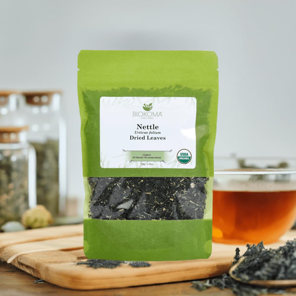 Biokoma Organic Nettle Dried Leaves 50g (1.76oz) in Resealable Moisture Proof Pouch, USDA Certified Organic - Herbal Tea, No Additives, No Preservatives, No GMO, Kosher - Image 8