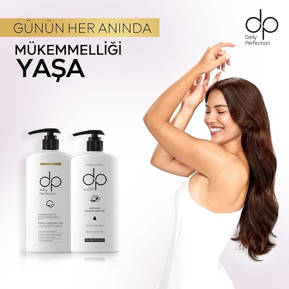 dp Daily Perfection, 1 Cotton Milk Wheat Protein Shampoo (800 Ml) 1 Conditioner Coconut (500 Ml) Set