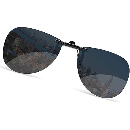 Amazon サングラス メガネにつける クリップオン クリップ 跳ね上げ式 偏光 Uv400 ティアドロップ サングラス アビエーター パイロット Soxick スポーツサングラス