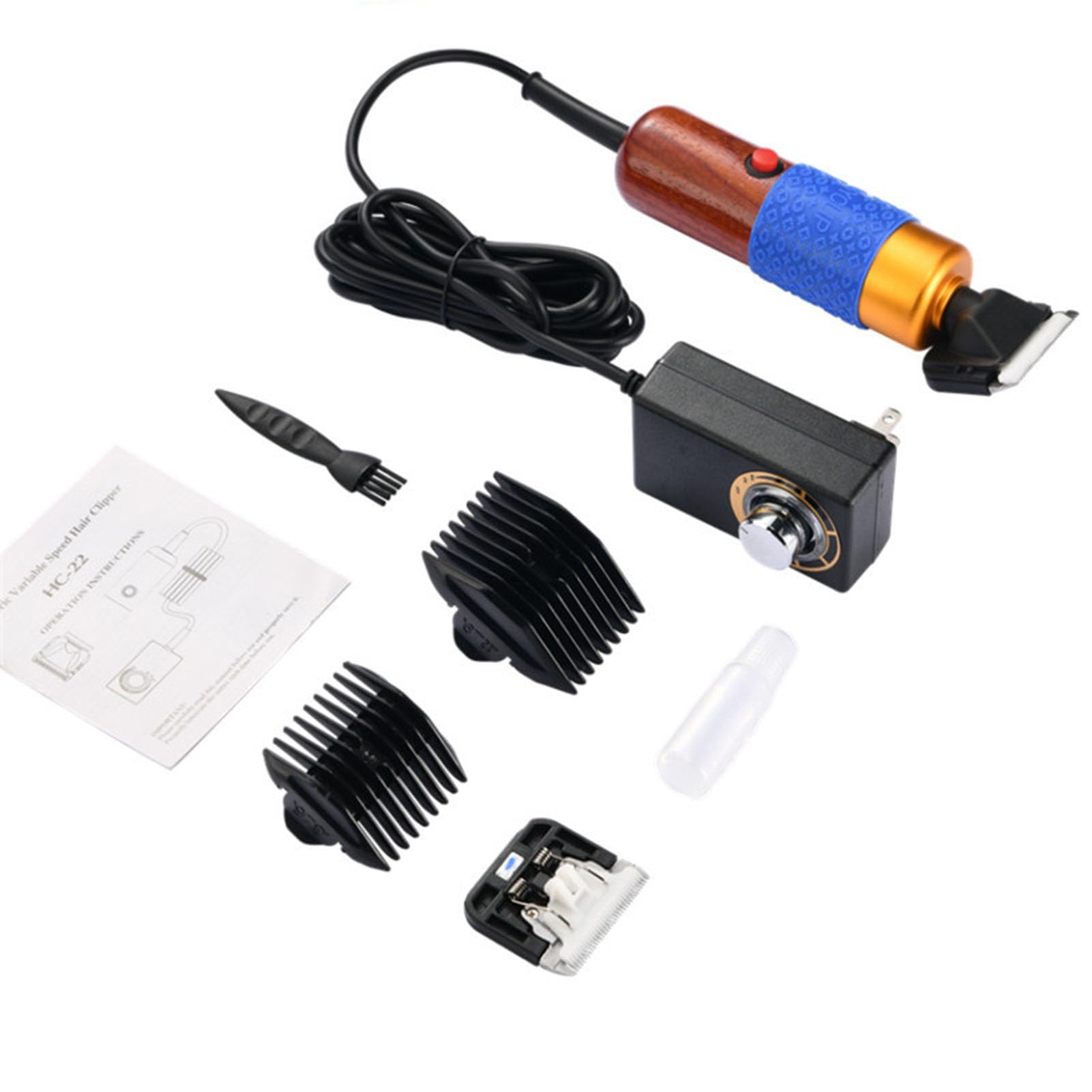 200W Electric Tufting Rug Carving &amp; Sculpting Trimmer - Carpet Clippers Kit with 2 Blades &amp; Shearing Guide | Professional Carpet Shears for Rug Tufting Trimming Care