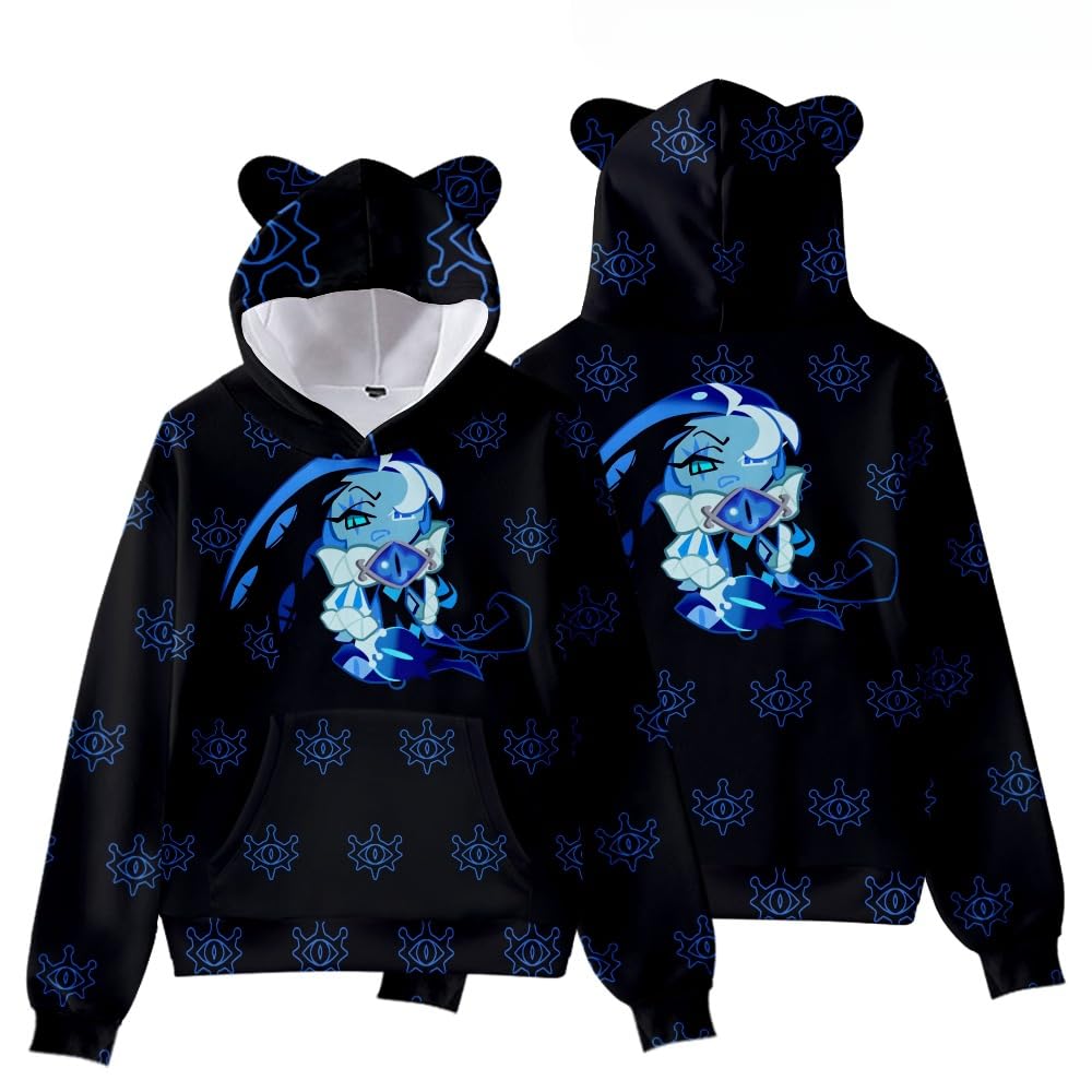 Hzsyc Boys E Shadow Milk Cooki 3D Figur Printed Sweatshirt Kids Shadow Milk Cooki Cat's Ar Shaped Hoodi (,13-14Years)