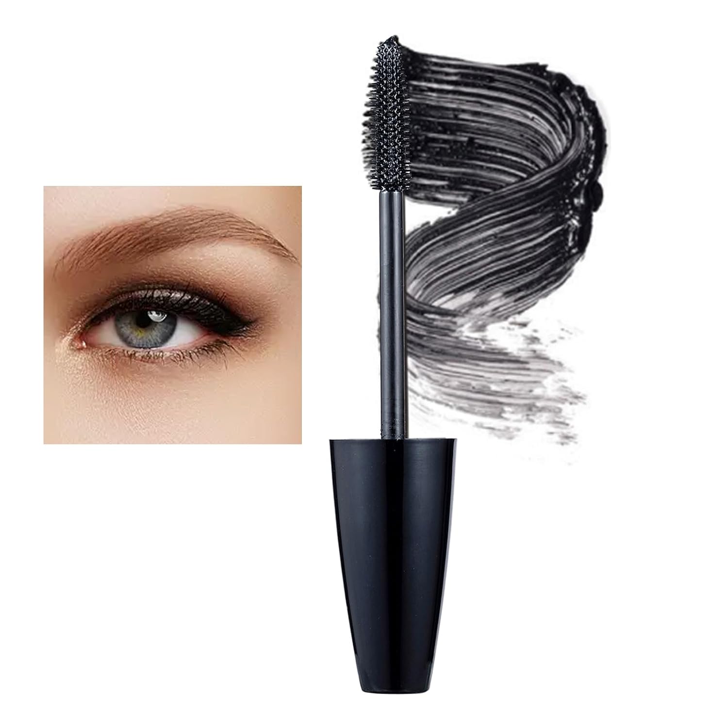 Intense Volume Mascara, Suitable for Sensitive Eyes, Clump-Free, Flake-Free, Smudge-Proof, Black