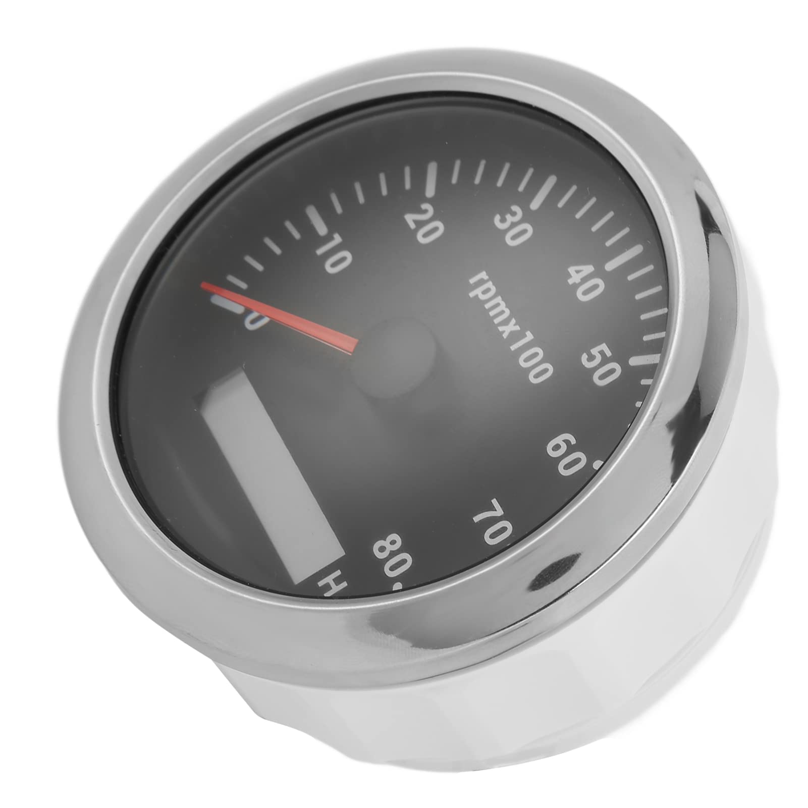 Tacómetro Digital Universal 85 Mm / 3,35 Pulg. Medidor de RPM Marino Fuera de Borda Resistente al Agua (Negro)