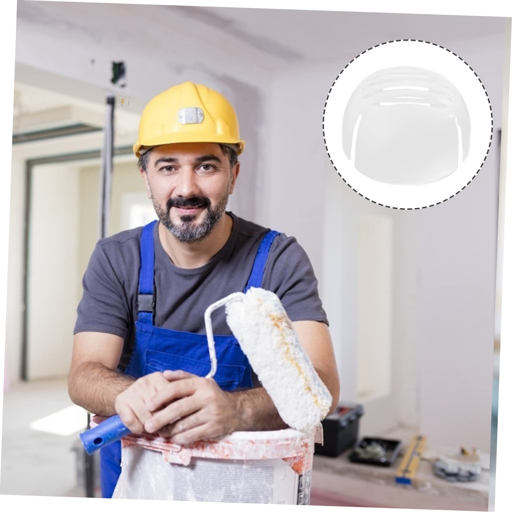 DOITOOL 3piezas Casco De Seguridad Transpirable Para Trabajadores Protección Anticolisión Aberturas De Ventilación Para Construcción y Actividades Al Aire