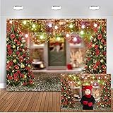 ★Tama?o:7x5 pies(2.2x1.5m) Fondo de decoración de fiesta de Navidad de Mehofoto 7x5 pies Fondo de luces de estrella de feliz Navidad para retrato Árbol de Navidad Jingle Bell Fotografía Accesorios de estudio