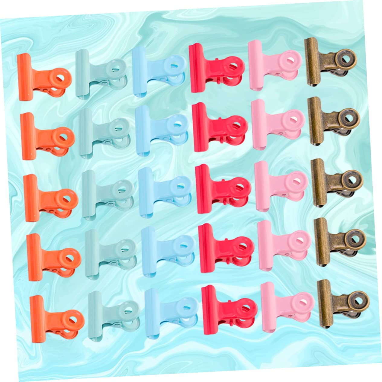 Lurrose 120stücke Metallrundclip Bunte Binder Clips Für Büro Und Schule Stabile Papierhalter Für Dokumente Und Notizen Für Organisation Und Präsentation