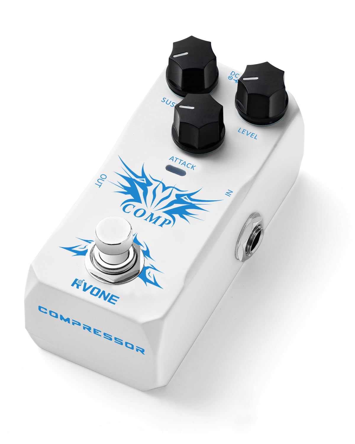 Analog Compressor Pedal Guitar/Bass, Studio-Grade Guitar Pedal Compressor, Guitar Effects Pedal for Electric Guitar Bass, True Bypass & Aluminum Case