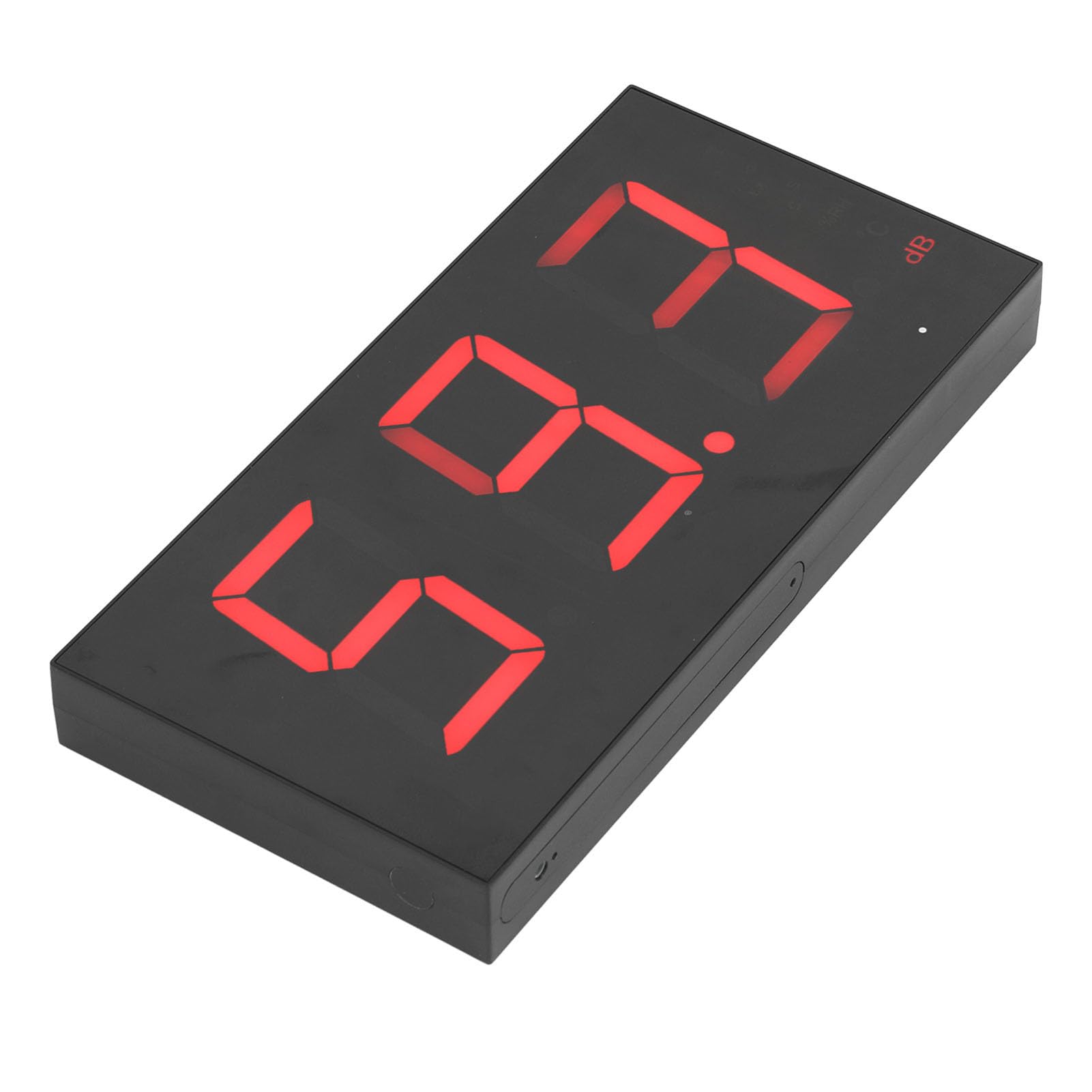 Miernik Decybeli 30dB-130dB, Duży Wyświetlacz LED Miernik Hałasu Wiszący Miernik Poziomu Dźwięku Montowany na ścianie Zasilany Przez USB Szerokie Zastosowanie w Klasie, Studiu,