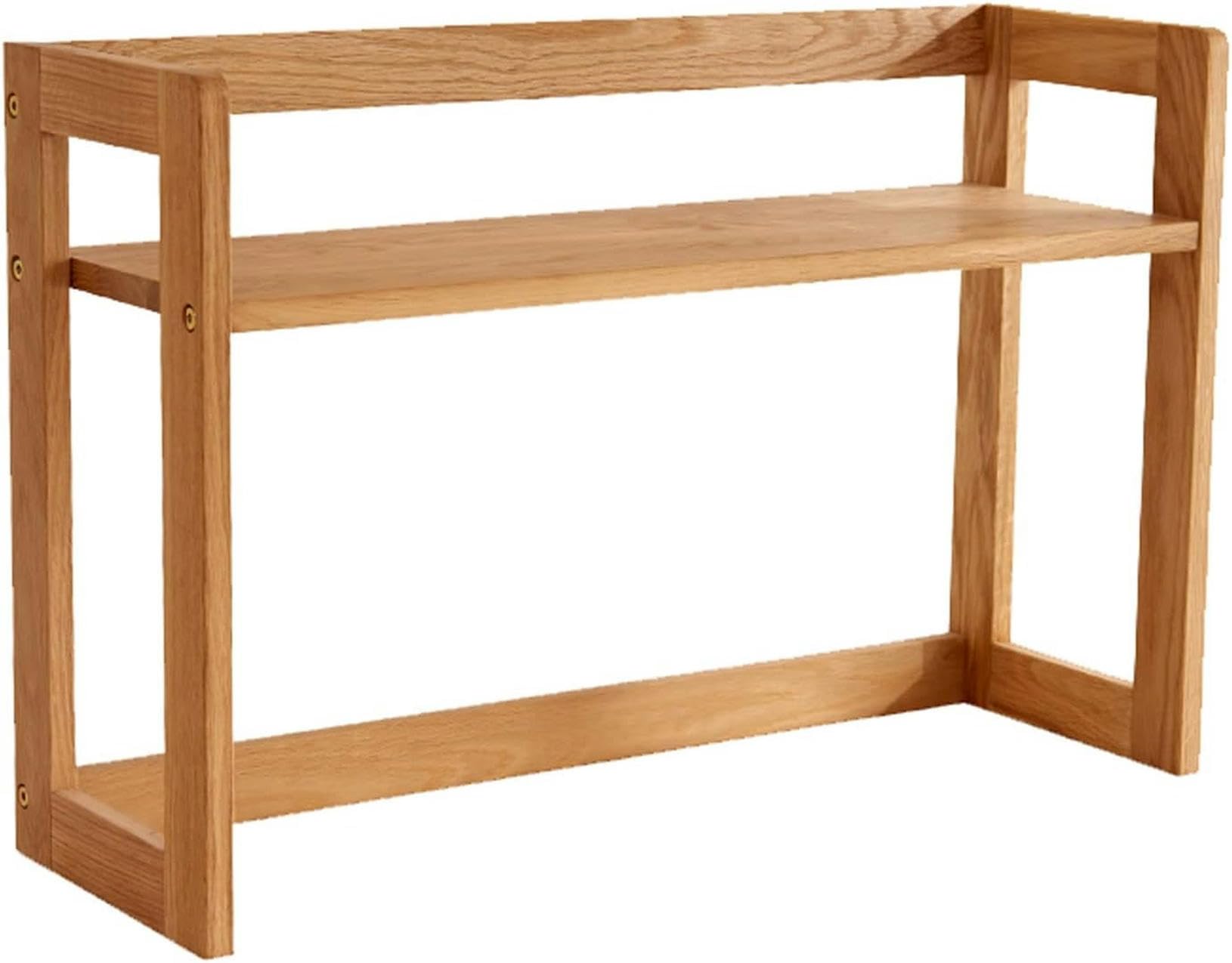Bureau d'angle avec étagères intégrées à 2 niveaux pour petite chambre
