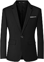 Mylldey Men's Slim Fit Blazer Jacket - Lightweight One-Button Business Casual Sport Coat for Travel & Weddings