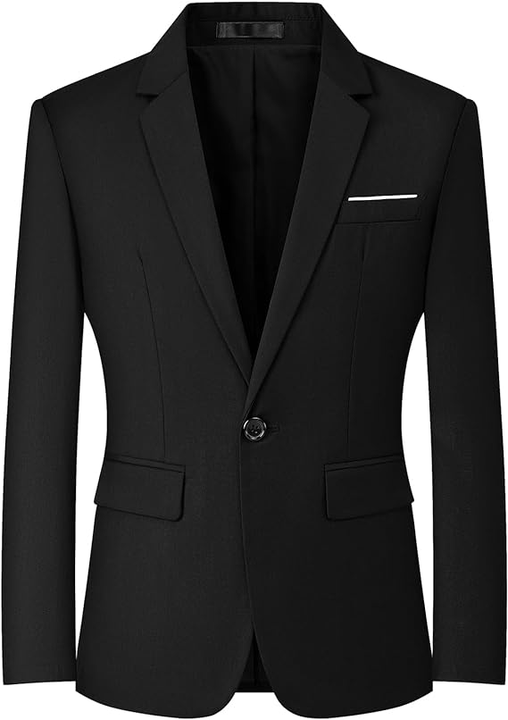 Mylldey Mens Blazers Slim Fit Business Casual Men Suit Sport Coat One Button Travel Blazer Lightweight Suit Jacket