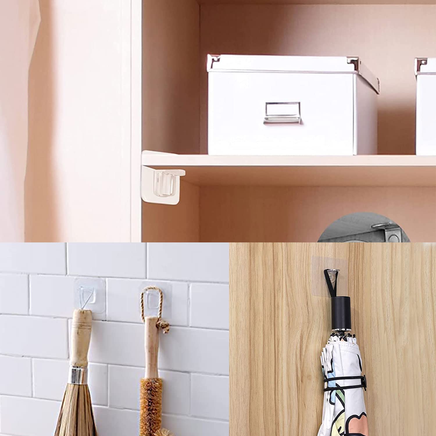 Lot De 12 Chevilles De Support D'étagère, Supports De Support D'étagère Auto-adhésifs Support D'étagère Transparent Supports D'étagère En Forme De L Pour étagère De Bibliothèque De Meuble (7 X 7 Cm