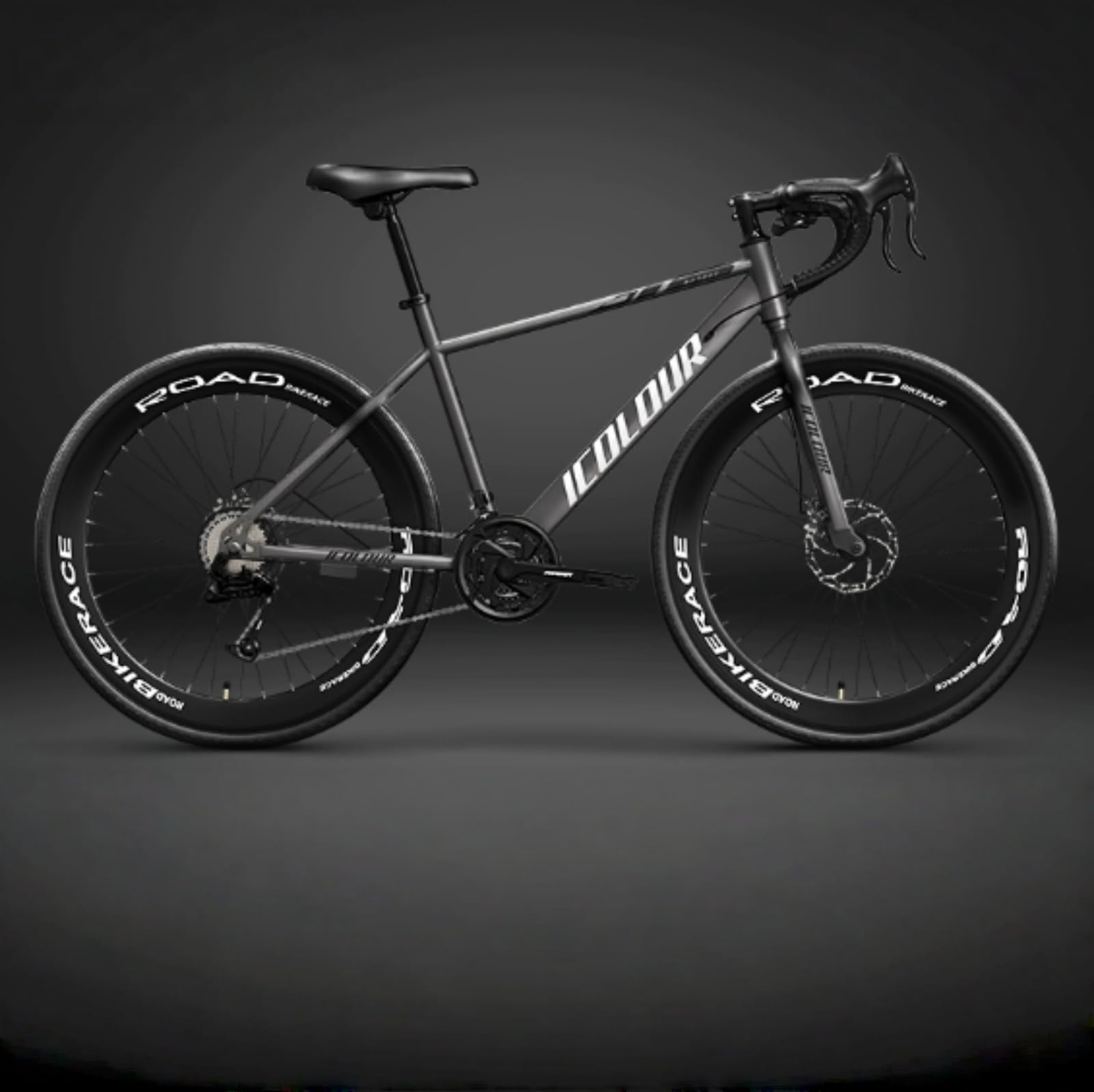 WGM Aero Road Bike, 700C x 28C, Road Bike, High Carbon Steel Frame, Bicycle, Internal Wiring, Disc Brake, 24/27/30 Speed Shifters, Street Riding, Commuting to Work or School