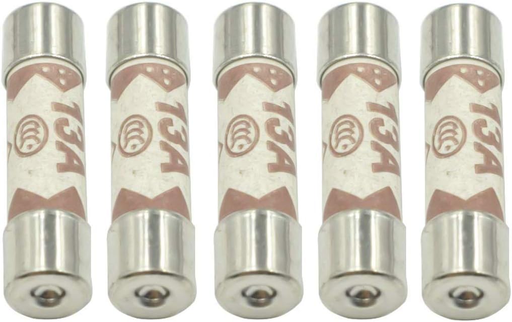 13A 250V Ceramic Fuse 6x25mm Cartridge Fast Blow Tube for Power Strip Experiment Circuit Appliance Repair - (5 Pcs)
