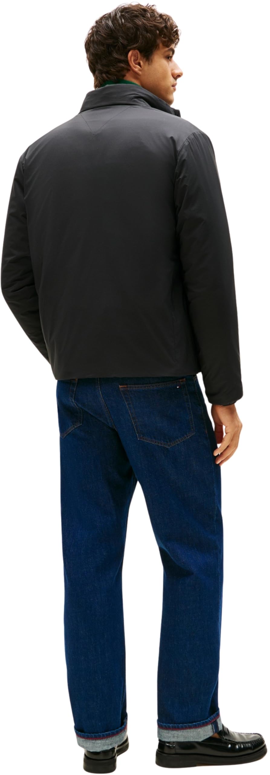 Tommy Hilfiger Herren Windbreaker Jacke Lightweight Blouson mit Stehkragen