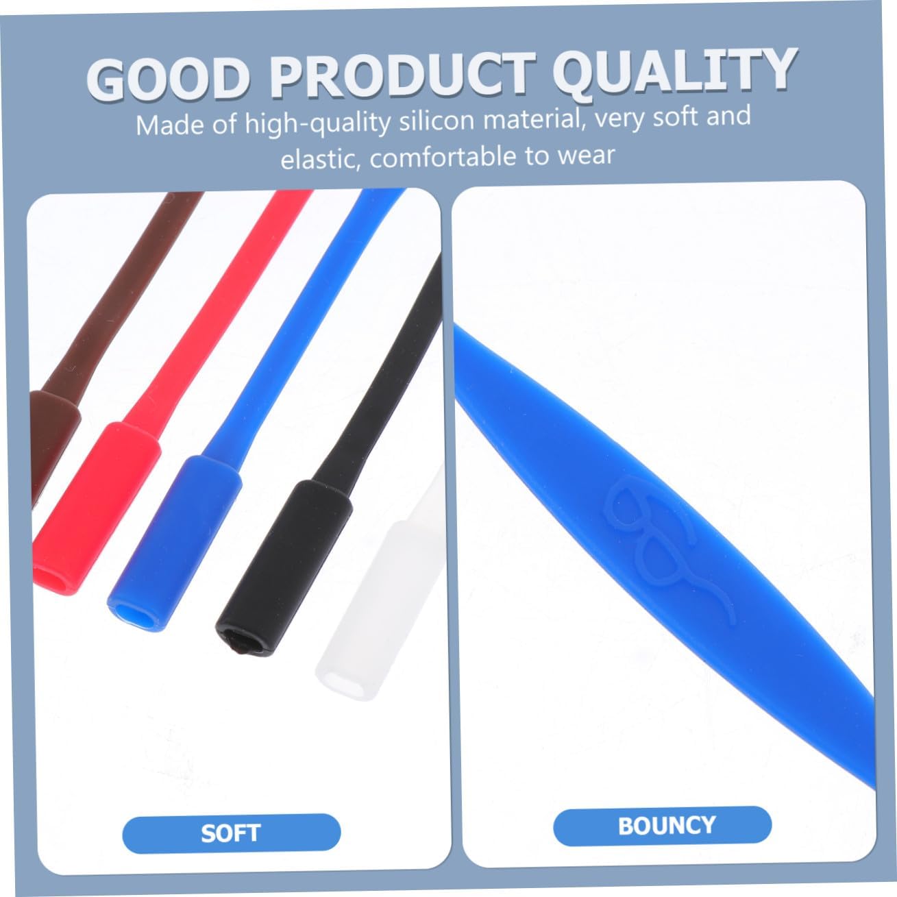 10pcs Nonslip Glasses Chain Assorted Silicone Eyeglass Holders Sports Glasses Strap Safety Retainer Adjustable Ropes